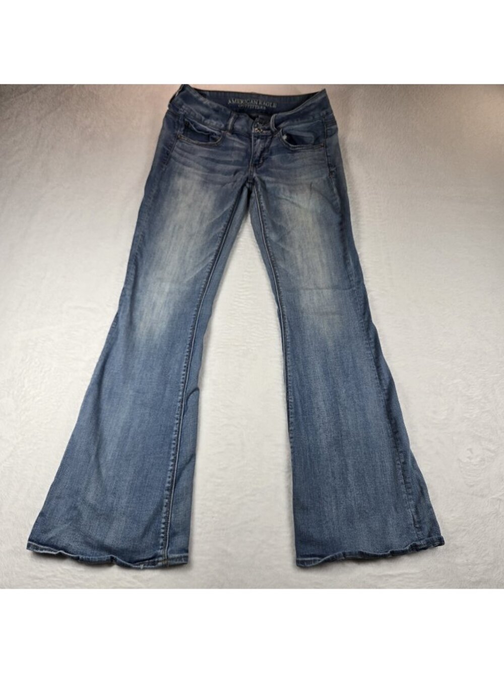 American Eagle Artist Flare Women's Size 4 Super Stretch Blue Jeans Retro Y2K